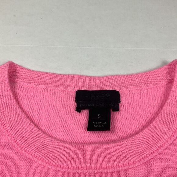 J.Crew Collection Italian Cashmere Sweater Short Sleeve Soft Knit Top Pink Small - Picture 4 of 10